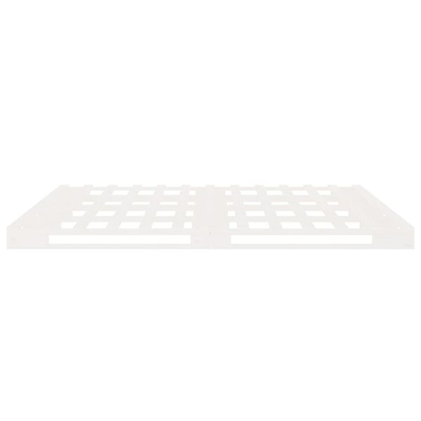 vidaXL Πλαίσιο Κρεβατιού Λευκό 120x190 εκ Μασίφ Πεύκο Μικρό Διπλό