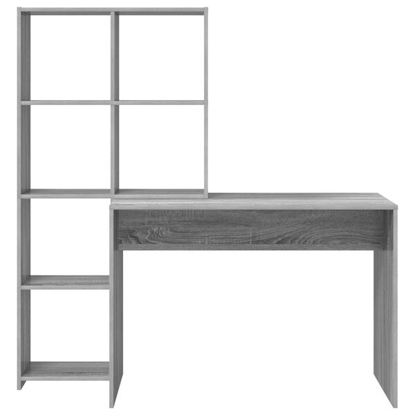 vidaXL Γραφείο Γκρι sonoma 138.5 x 55 x 143 εκ Επεξεργασμένο ξύλο