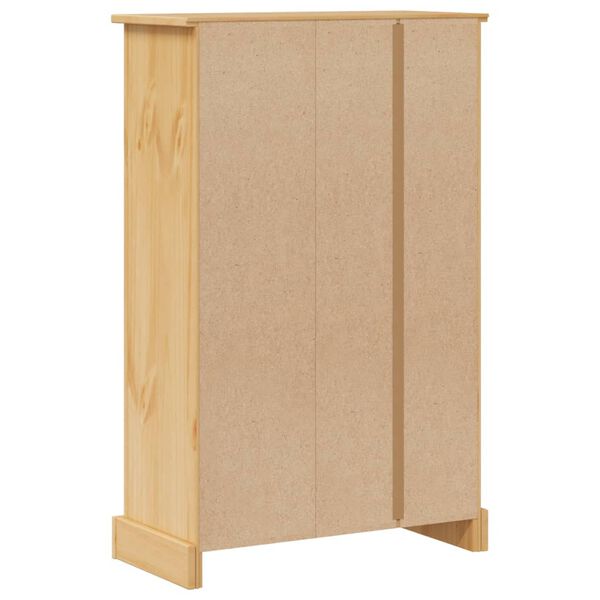 vidaXL Ντουλάπι Μπάνιου Corona 70x33x110 εκ. από Μασίφ Ξύλο Πεύκου