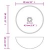 vidaXL Νιπτήρας Ασημί 28 x 10 εκ. Κεραμικός