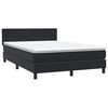 vidaXL &Kappa;&rho;&epsilon;&beta;ά&tau;&iota; Boxspring &mu;&epsilon; &Sigma;&tau;&rho;ώ&mu;&alpha; & LED &Mu;&alpha;ύ&rho;&omicron; 160x220 cm &Beta;&epsilon;&lambda;&omicron;ύ&delta;&iota;&nu;&omicron;