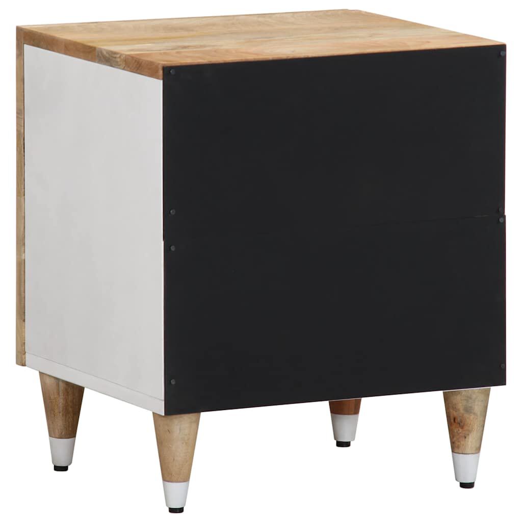 vidaXL Κομοδίνα 2 τεμάχια 40x33,5x46 cm μασίφ ξύλο Mango