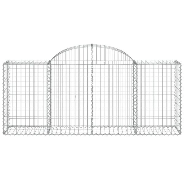 vidaXL Συρματοκιβώτια Τοξωτά 20 τεμ. 200x50x80/100 εκ. Γαλβαν. Ατσάλι