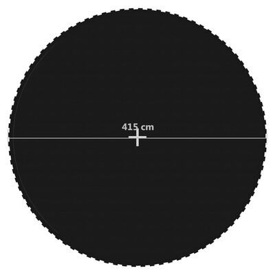 vidaXL Σεντόνι Αναπήδησης Μαύρο για Στρογγυλό Τραμπολίνο 4,57 μ.