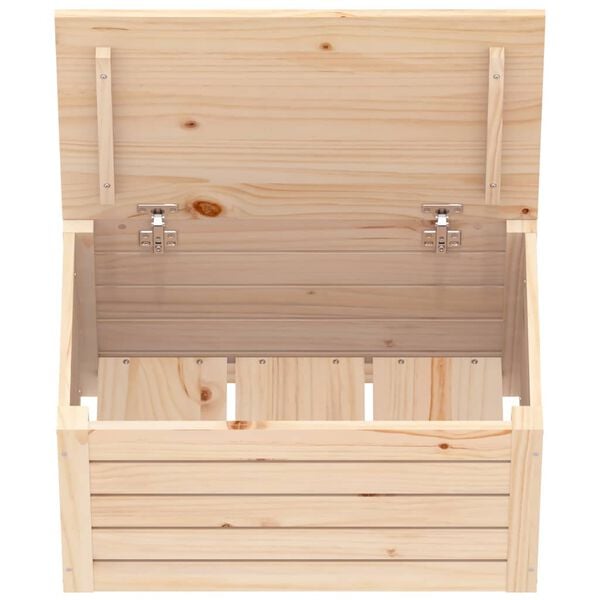 vidaXL Κουτί Αποθήκευσης 59,5 x 36,5 x 33 εκ. από Μασίφ Ξύλο Πεύκου