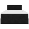 vidaXL Οθωμανικό κρεβάτι με στρώμα Μαύρο 120x200cm Velvet