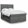 vidaXL Κρεβάτι Boxspring με Στρώμα Σκούρο Γκρι 160x200 εκ Υφασμάτινο