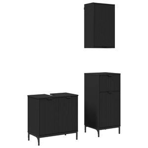 vidaXL &Sigma;&epsilon;&tau; &Epsilon;&pi;ί&pi;&lambda;&omega;&nu; &Mu;&pi;ά&nu;&iota;&omicron;&upsilon; 3 &tau;&mu;&chi;. &Mu;&alpha;ύ&rho;&omicron; 39,5 x 36 x 88 &epsilon;&kappa;