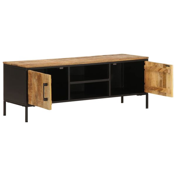 vidaXL Έπιπλο Τηλεόρασης 110x35x40 εκ. Ακατέργαστο Μασίφ Ξύλο Μάνγκο