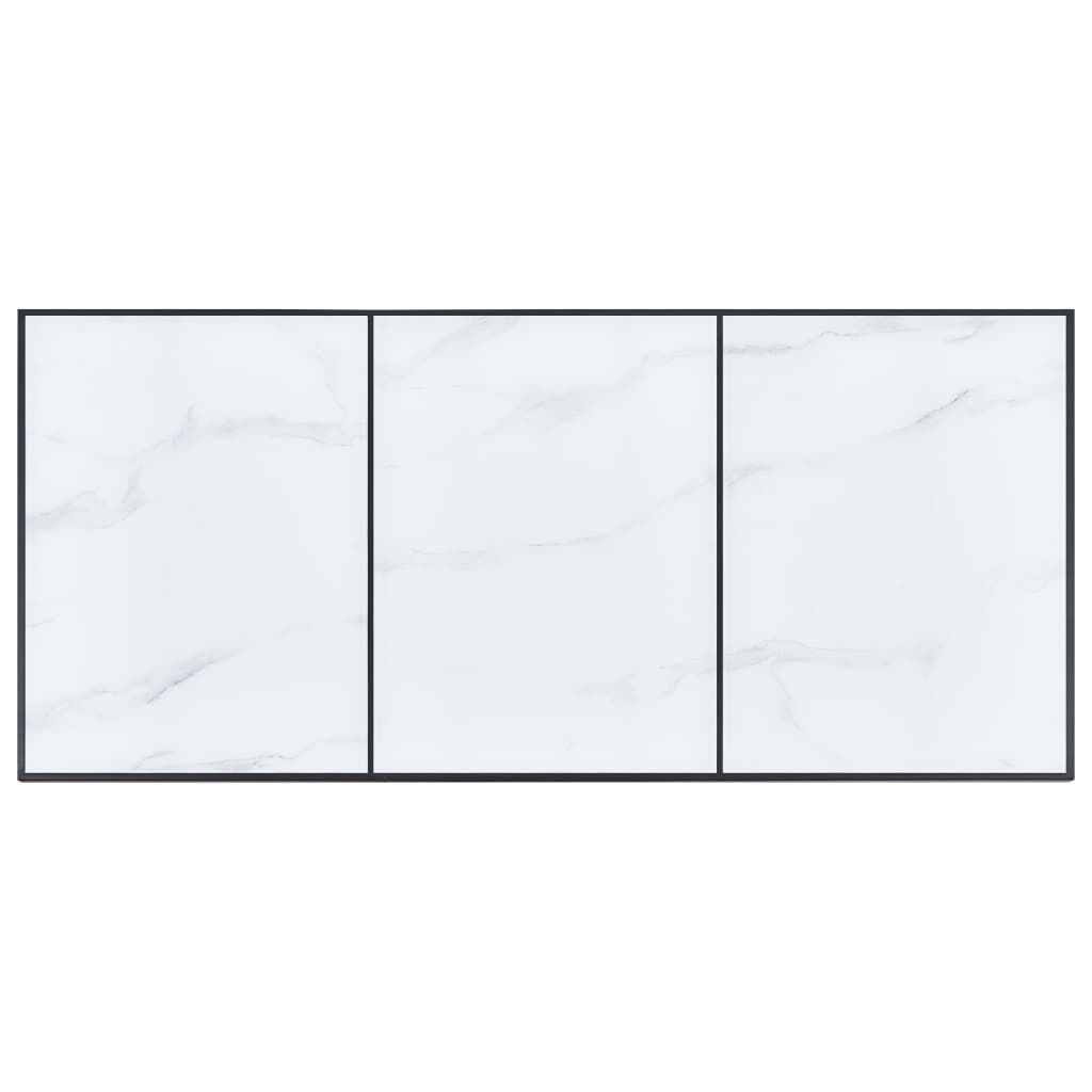 vidaXL Τραπεζαρία Λευκή 180 x 90 x 75 εκ. από Ψημένο Γυαλί