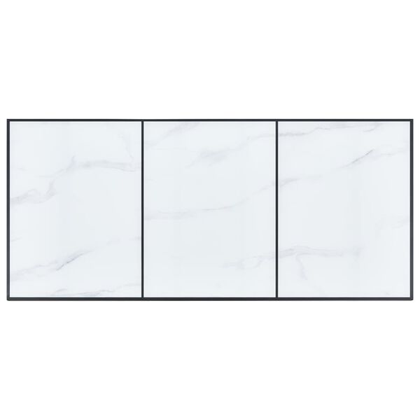 vidaXL Τραπεζαρία Λευκή 180 x 90 x 75 εκ. από Ψημένο Γυαλί