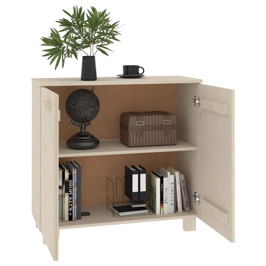 vidaXL Ντουλάπι HAMAR Καφέ Μελί 85 x 35 x 80 εκ. Μασίφ Ξύλο Πεύκου