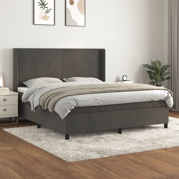 vidaXL &Kappa;&rho;&epsilon;&beta;ά&tau;&iota; Boxspring &mu;&epsilon; &Sigma;&tau;&rho;ώ&mu;&alpha; &Sigma;&kappa;&omicron;ύ&rho;&omicron; &Gamma;&kappa;&rho;&iota; 180x200 &epsilon;&kappa;. &Beta;&epsilon;&lambda;&omicron;ύ&delta;&iota;&nu;&omicron;