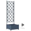 vidaXL Ζαρντινιέρες κήπου Γκρι 40 x 40 x 126 cm Ατσάλι