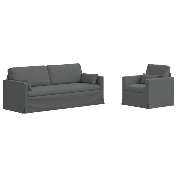 vidaXL &Kappa;&alpha;&nu;&alpha;&pi;έ&sigmaf; 2 pcs &Sigma;&kappa;&omicron;ύ&rho;&omicron; &Gamma;&kappa;&rho;&iota; 198 x 78 x 80 &epsilon;&kappa; ύ&phi;&alpha;&sigma;&mu;&alpha;