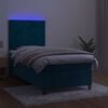 vidaXL &Kappa;&rho;&epsilon;&beta;ά&tau;&iota; Boxspring &mu;&epsilon; &Sigma;&tau;&rho;ώ&mu;&alpha; & LED &Sigma;&kappa;. &Mu;&pi;&lambda;&epsilon; 100x200&epsilon;&kappa;. &Beta;&epsilon;&lambda;&omicron;ύ&delta;&iota;&nu;&omicron;