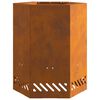 vidaXL Φωτιά Καφέ 38 x 38 x 51 cm Ατσάλι σκληρυθέν στον αέρα