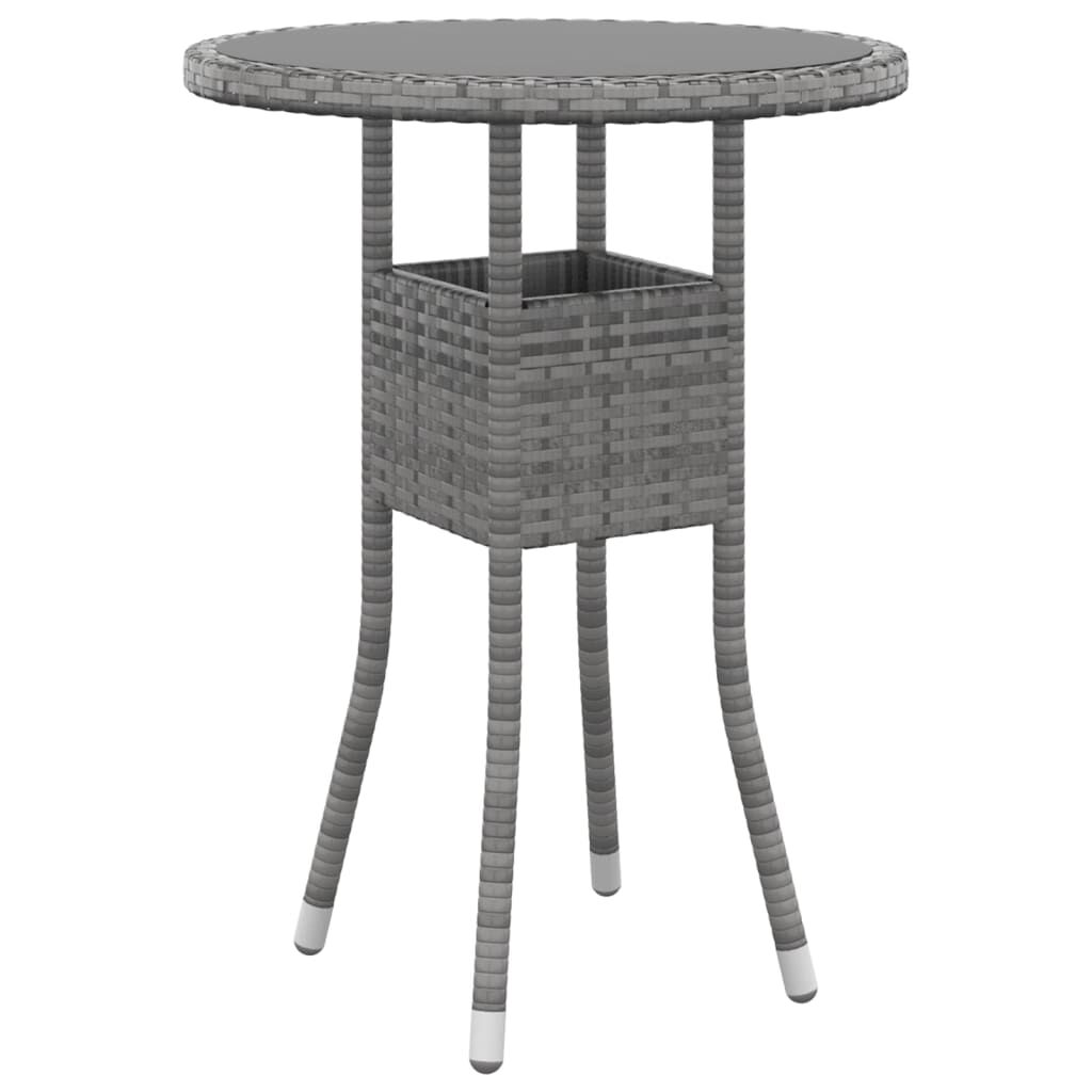vidaXL Σετ Επίπλων Bistro Κήπου 3 τεμ. Γκρι από Συνθετικό Ρατάν