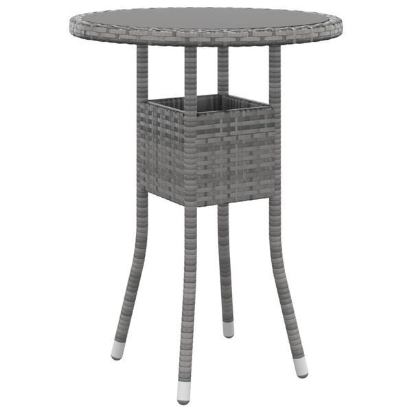 vidaXL Σετ Επίπλων Bistro Κήπου 3 τεμ. Γκρι από Συνθετικό Ρατάν