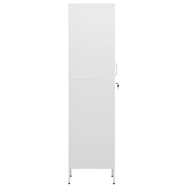 vidaXL Φοριαμός Λευκός 35 x 46 x 180 εκ. από Ατσάλι