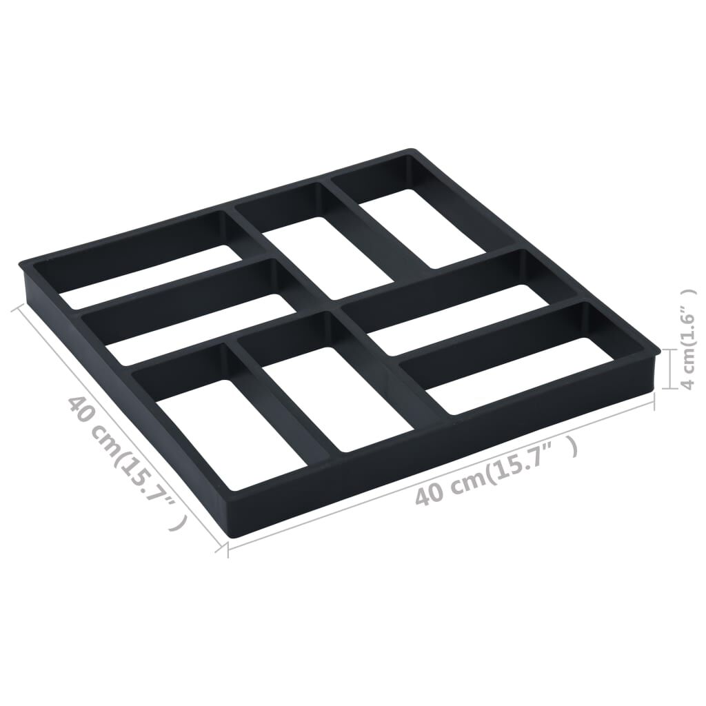 vidaXL Καλούπια για Μονοπάτι Κήπου 2 τεμ. 40 x 40 x 4 εκ. Πλαστικά