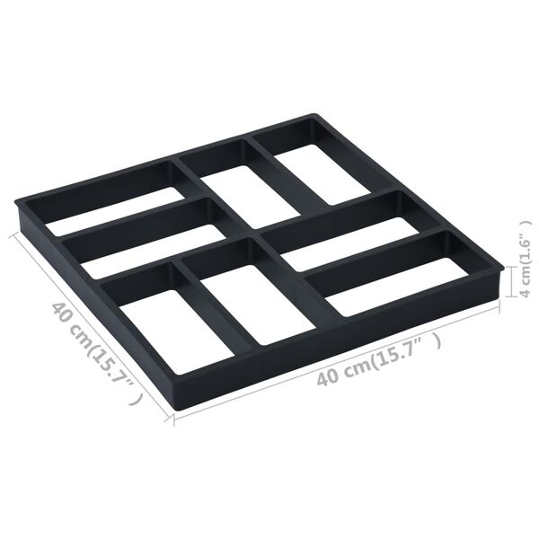 vidaXL Καλούπια για Μονοπάτι Κήπου 2 τεμ. 40 x 40 x 4 εκ. Πλαστικά