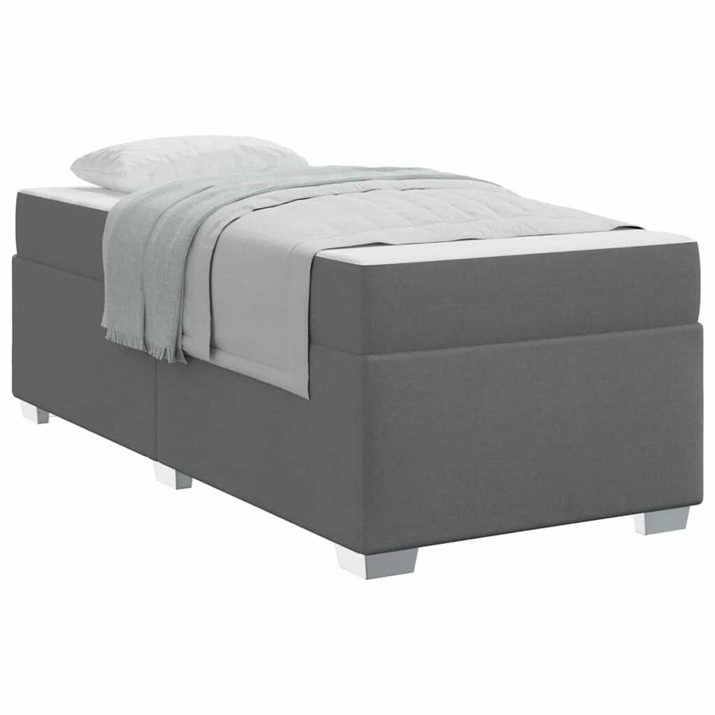 vidaXL Σκελετός Κρεβατιού Σκούρο γκρι 80 x 200 cm ύφασμα