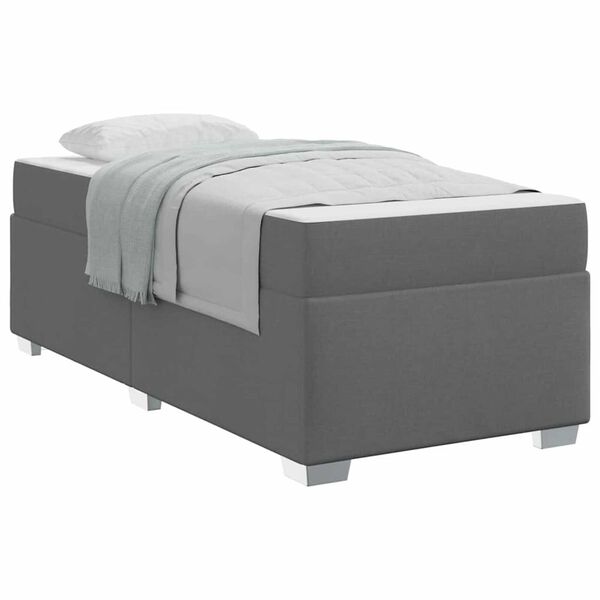 vidaXL Σκελετός Κρεβατιού Σκούρο γκρι 80 x 200 cm ύφασμα