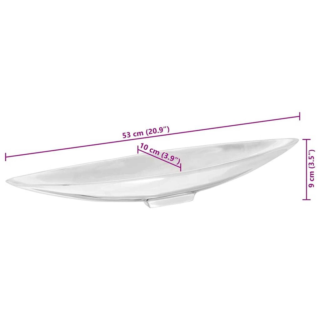 vidaXL Καλάθι Φρούτων Ασημί 54 x 9 x 10 εκ Αλουμίνιο