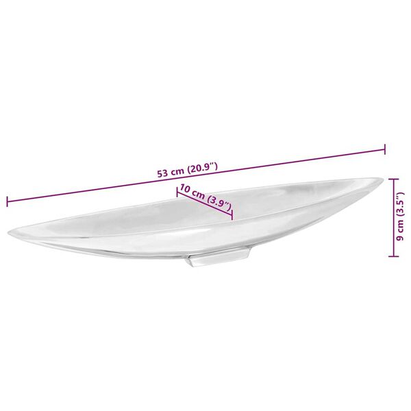 vidaXL Καλάθι Φρούτων Ασημί 54 x 9 x 10 εκ Αλουμίνιο
