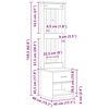 vidaXL Δέντρο χωλ "SANDNES" 45x40x159,5 εκ.Πεύκο μασίφ ξύλο