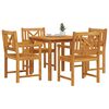 vidaXL Σέτ φαγητού για κήπο 5 pcs Καφέ Μασίφ ξύλο ακακίας