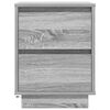 vidaXL Κομοδίνο με φώτα LED Γκρι Sonoma 38x34x50 cm