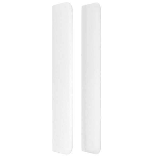 vidaXL Κεφαλάρι με Πτερύγια Λευκό 203x16x118/128 εκ. Συνθετικό Δέρμα