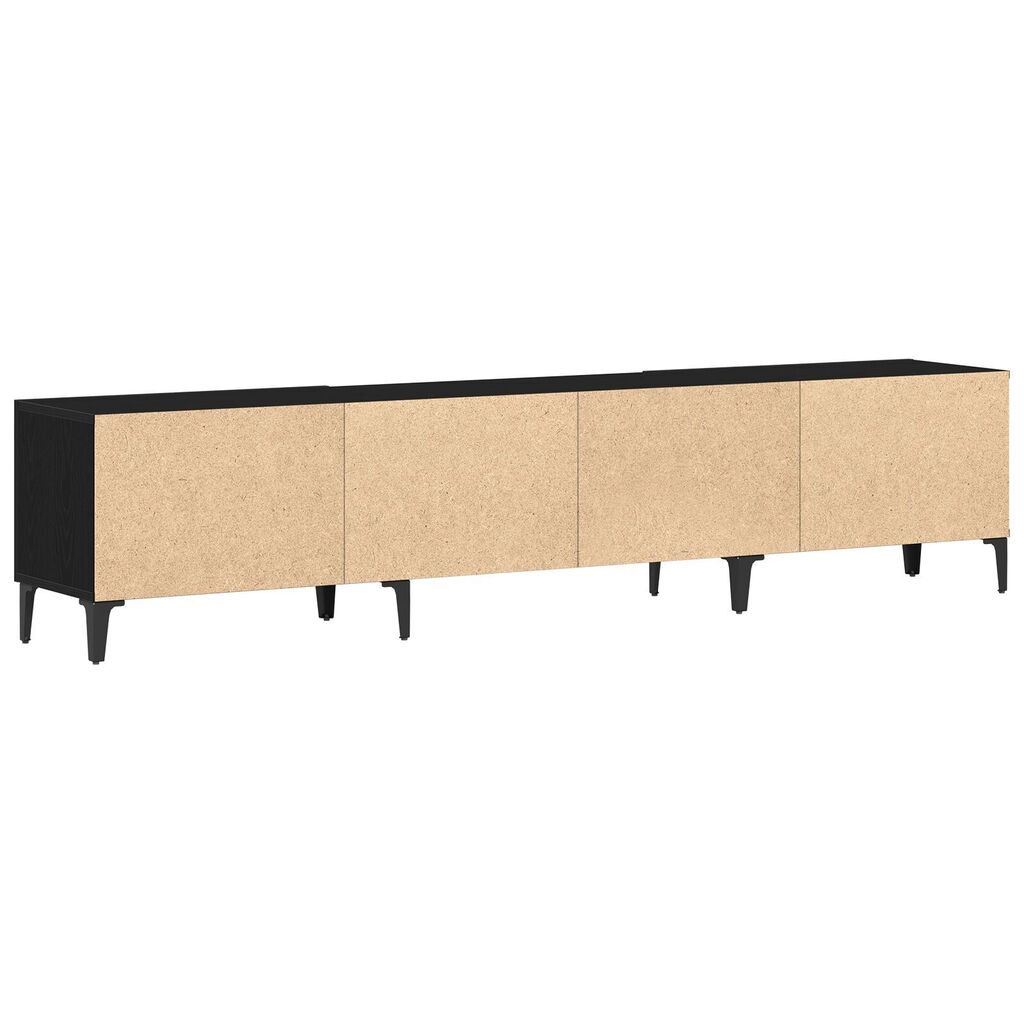 vidaXL Ντουλάπα Τηλεόρασης Μαύρο Δρυς 180x31,5x40 εκ Επεξεργασμένο Ξύλο