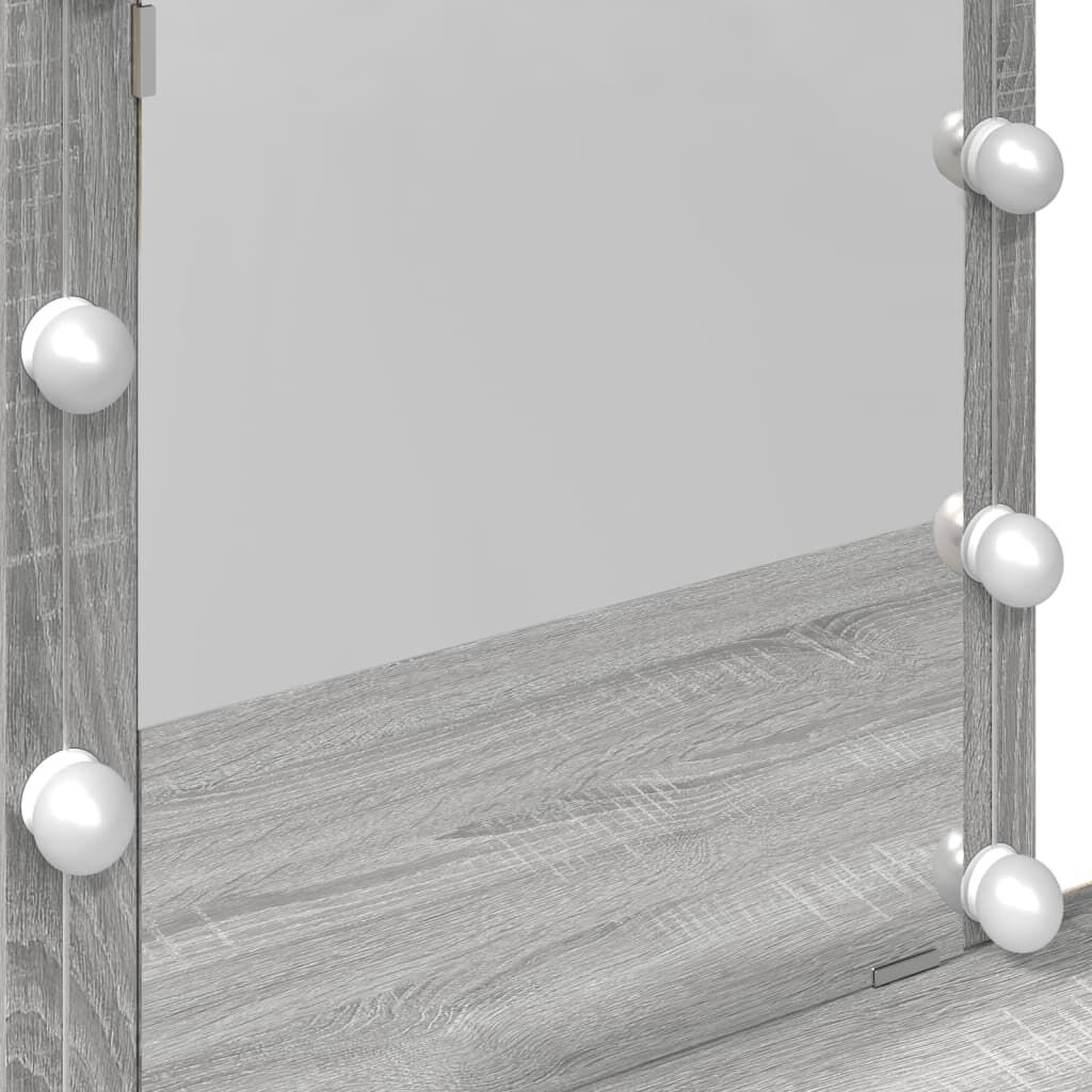 vidaXL Μπουντουάρ με LED Γκρι Sonoma 100x40x130 εκ.