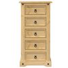 vidaXL Κομοδίνο Corona 53x39x103 εκ. από Μασίφ Ξύλο Πεύκου