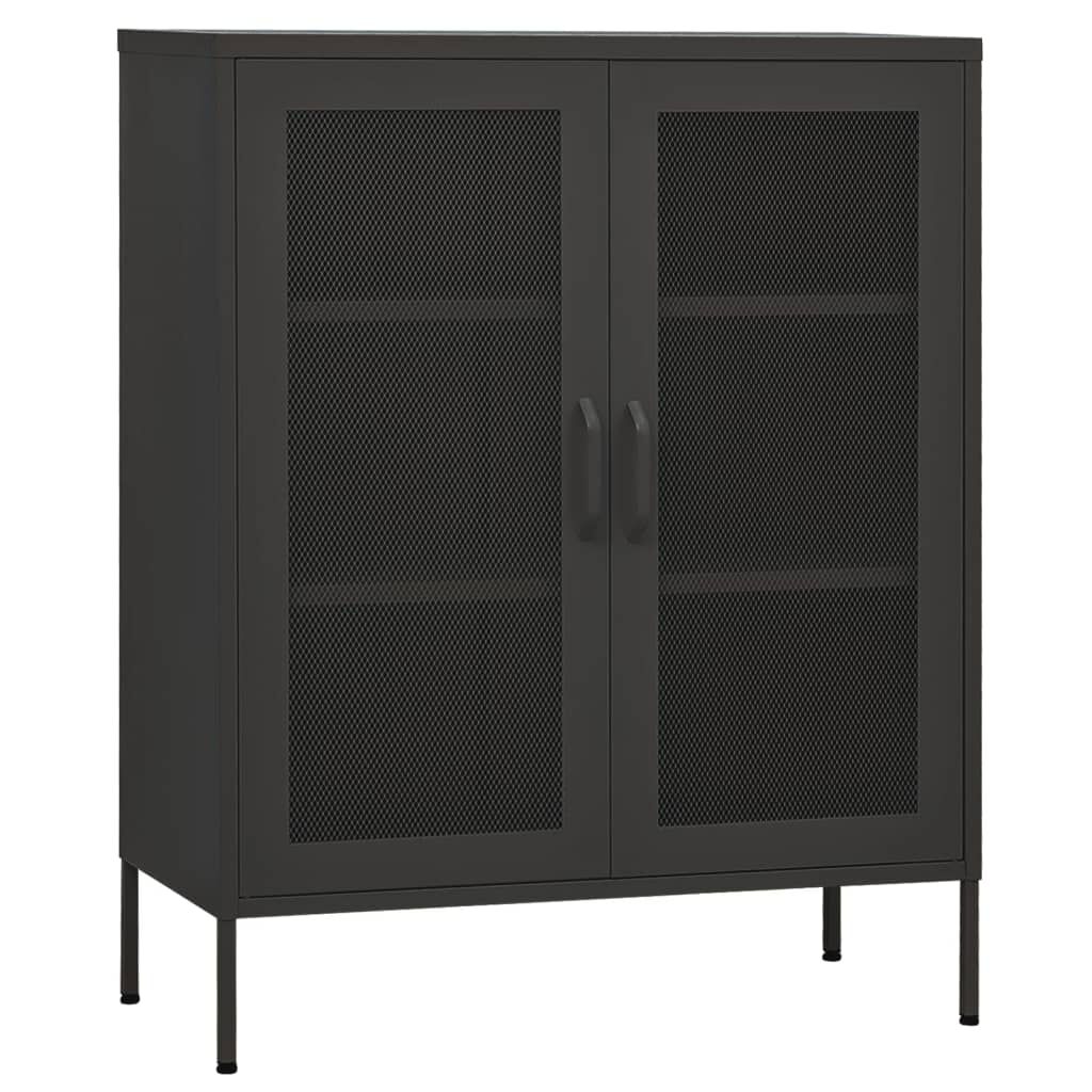 vidaXL Ντουλάπι Αποθήκευσης Ανθρακί 80 x 35 x 101,5 εκ. Ατσάλινο