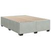 vidaXL Κρεβάτι Boxspring με Στρώμα Ανοιχτό Γκρι 140x190 εκ. Βελούδινο