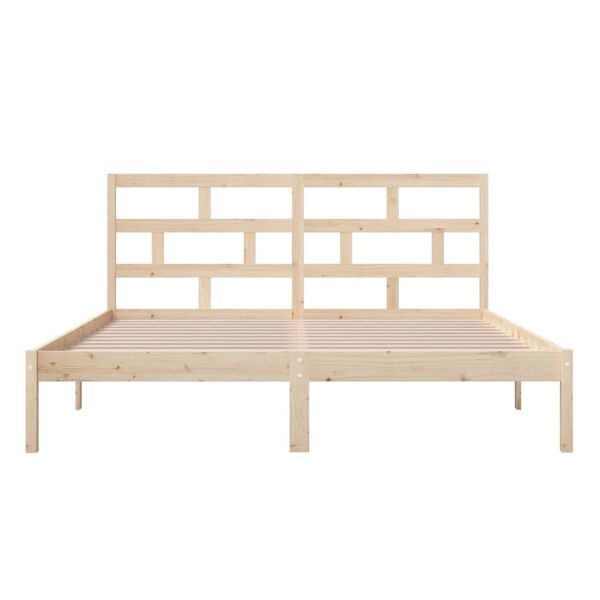 vidaXL Πλαίσιο Κρεβατιού 180 x 200 εκ. Μασίφ Ξύλο Super King Size
