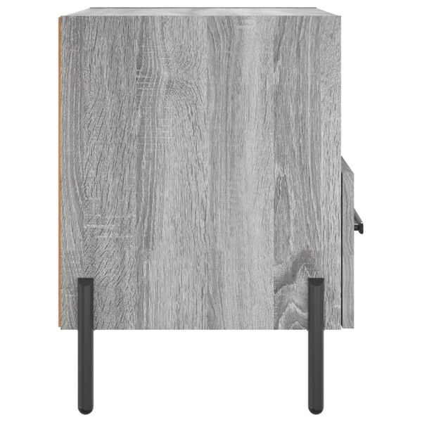 vidaXL Κομοδίνα 2 τεμ. Γκρι Sonoma 40 x 35 x 47,5 εκ. Επεξεργ. Ξύλο