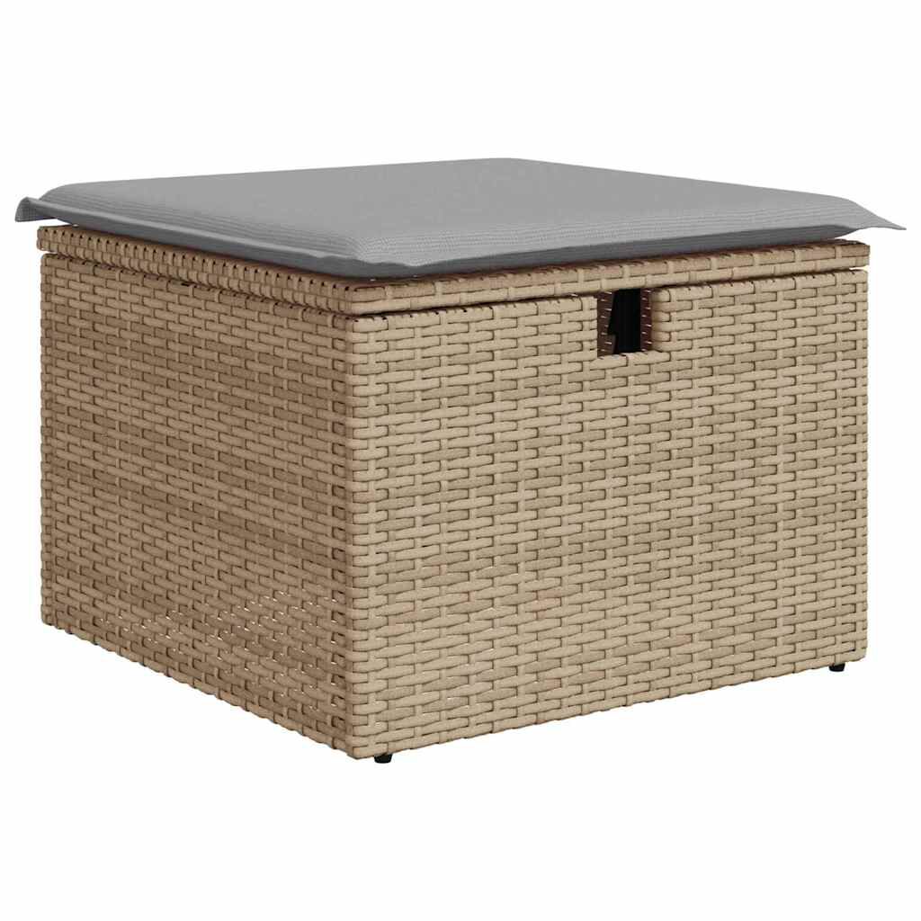 vidaXL Σετ Καναπέ Κήπου 4 pcs Μπεζ 55 x 62 x 69 εκ Πολυ ράταν