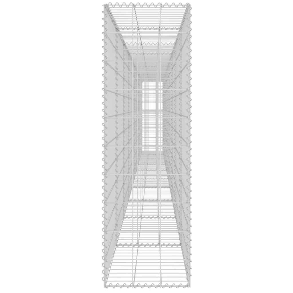 vidaXL Συρματοκιβώτιο Τοίχος 600x30x100 εκ. Γαλβαν.Χάλυβας + Καλύμματα