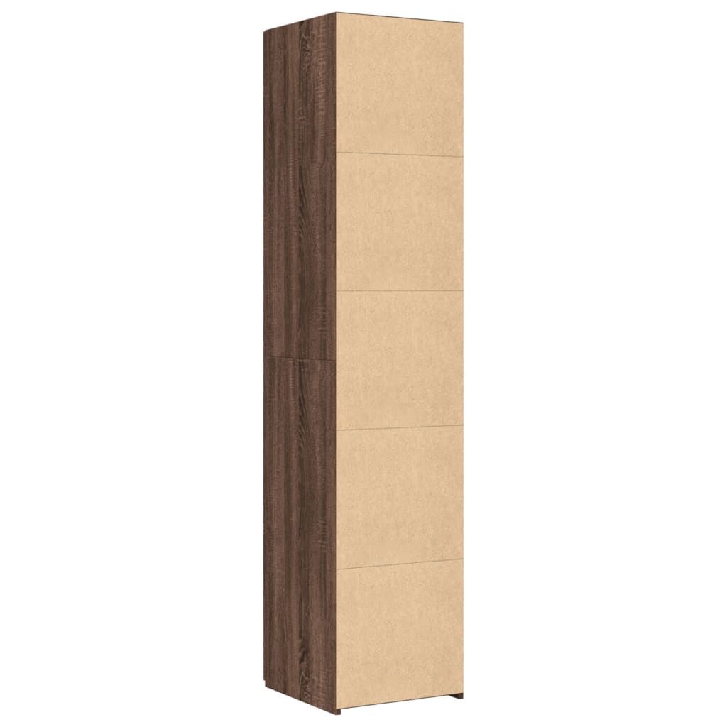 vidaXL Ντουλάπι Καφέ Δρυς 40x42,5x185 εκ. από Επεξεργασμένο Ξύλο
