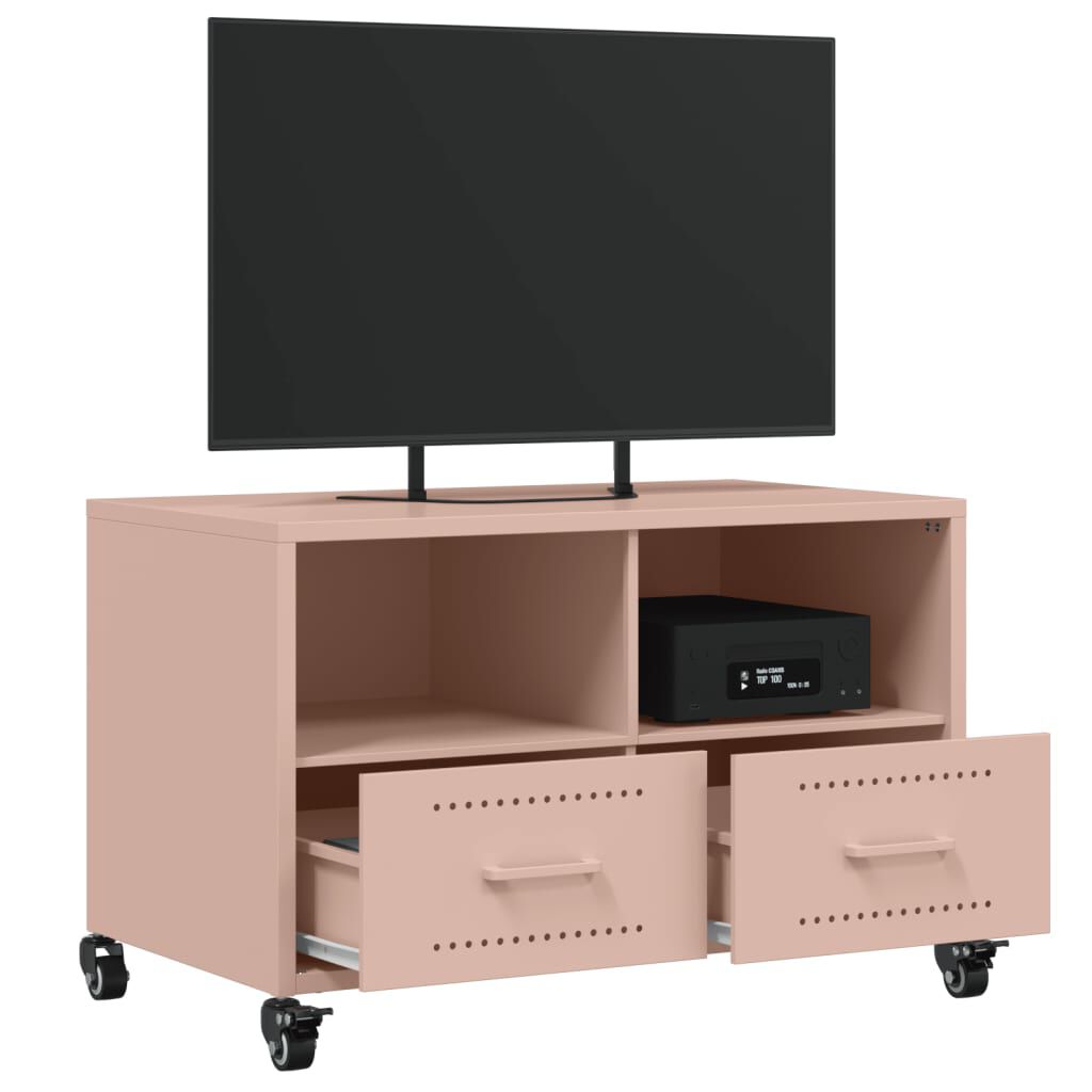 vidaXL Έπιπλο Τηλεόρασης Ροζ 68 x 39 x 43,5 εκ. Χάλυβας