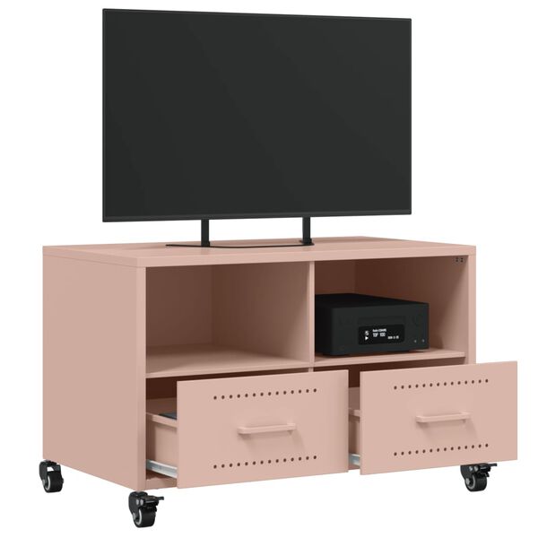 vidaXL Έπιπλο Τηλεόρασης Ροζ 68 x 39 x 43,5 εκ. Χάλυβας