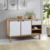 vidaXL Συρταριέρα OTTA Καφέ και Λευκό 114x43x73,5εκ. Μασίφ Ξύλο Πεύκου