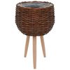 vidaXL Γλάστρες 3 τεμ. από Wicker με Επένδυση Πολυαιθυλενίου