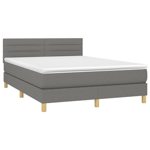 vidaXL &Kappa;&rho;&epsilon;&beta;ά&tau;&iota; Boxspring &mu;&epsilon; &Sigma;&tau;&rho;ώ&mu;&alpha; &Sigma;&kappa;&omicron;ύ&rho;&omicron; &Gamma;&kappa;&rho;&iota; 140x200 &epsilon;&kappa; &Upsilon;&phi;&alpha;&sigma;&mu;ά&tau;&iota;&nu;&omicron;