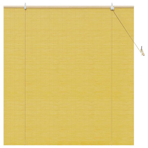vidaXL Ρολά και Σκίες Παραθύρων Κίτρινο 140 x 160 cm Μπαμπού